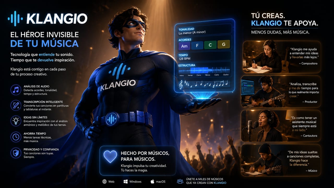 Klangio: La IA que transcribe tu música y te abre la puerta a las regalías